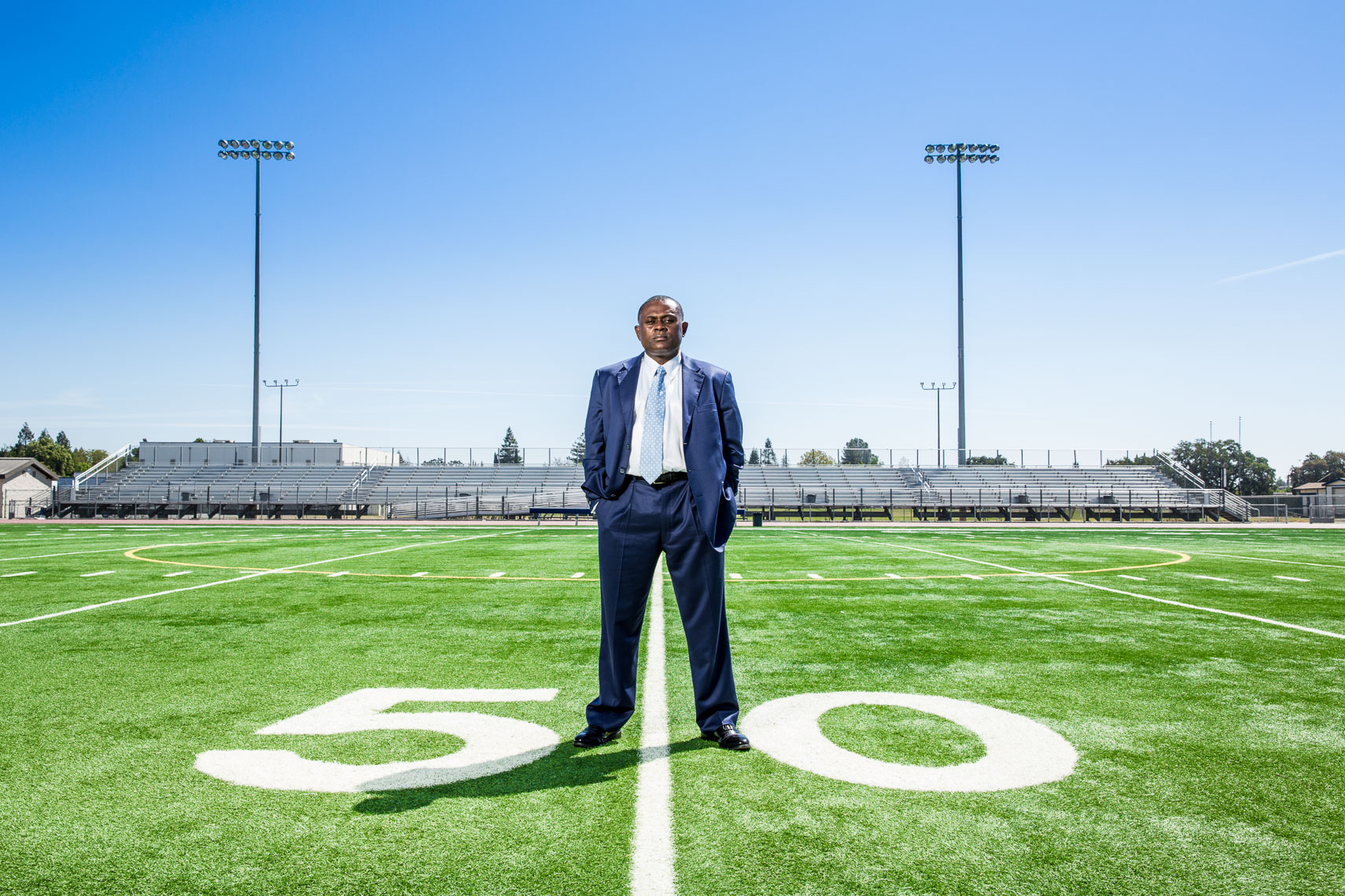 Dr. Bennet Omalu, Concussion doctor who took on the NFL, photographed on location by editorial photographer Robert Houser